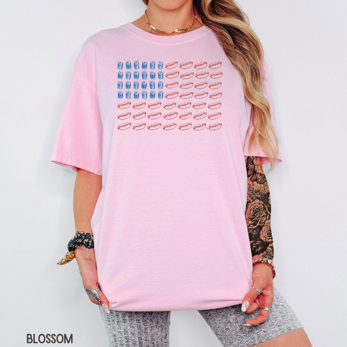 Funny 4th Of July Shirt Hot Dog American Flag Tee Bbq Party Shirt Patriotic Food Shirt Cookout Shirt Comfort Colors Graphic Tee 1782272898212.jpg
