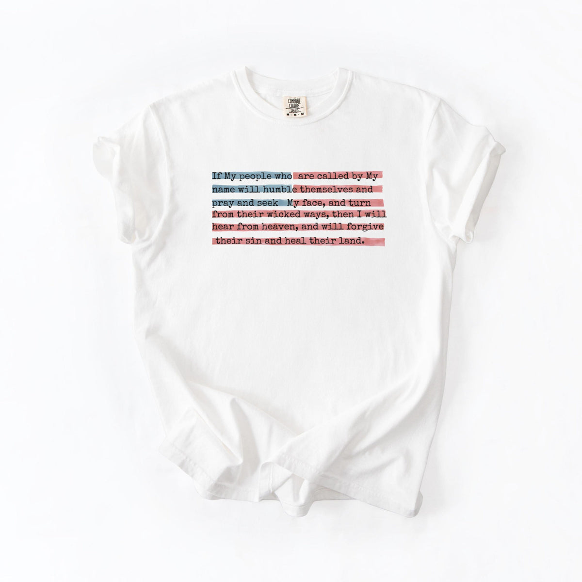 Christian Usa Shirt Patriotic Bible Verse Tee 2 Chronicles 714 Shirt Faith Freedom Shirt America Flag Shirt God Heal Our Land Shirt 1782273118927.jpg