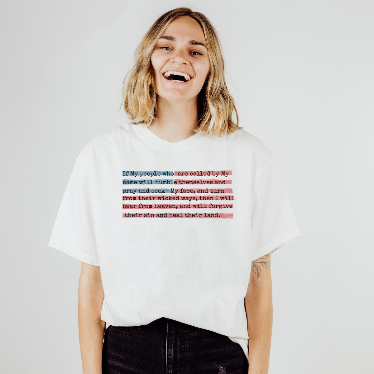 Christian Usa Shirt Patriotic Bible Verse Tee 2 Chronicles 714 Shirt Faith Freedom Shirt America Flag Shirt God Heal Our Land Shirt 1782273119155.jpg