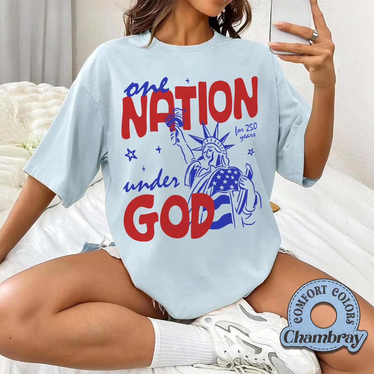 One Nation Under God Comfort Colors Shirt Patriotic Graphic Tee Independence Day Apparel 1782273536156.jpg