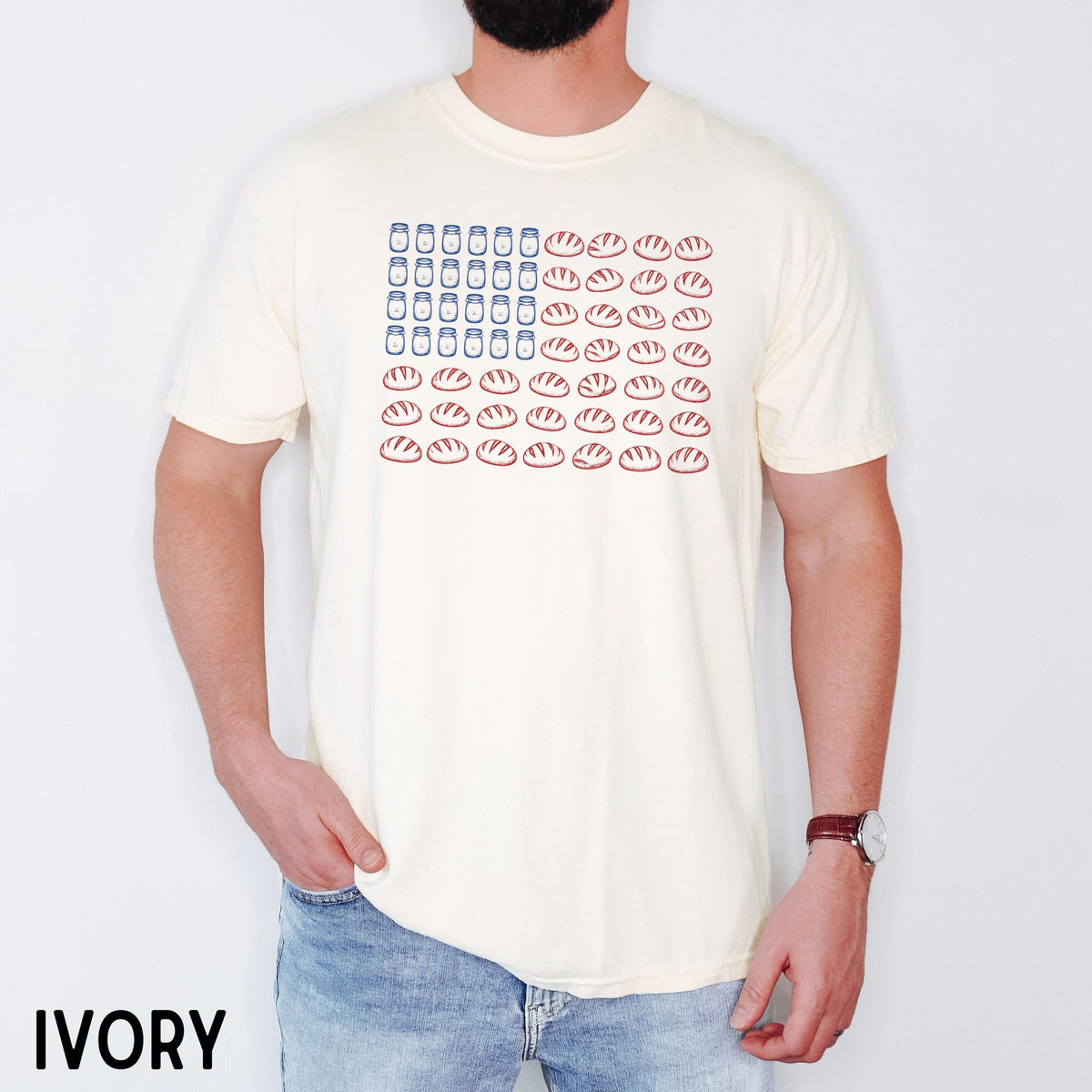 Sourdough American Flag Shirt Bakery Bread Shirt Funny Sourdough Tee Baker Shirt Patriotic Baking Shirt Comfort Colors Tee 1782273697228.jpg
