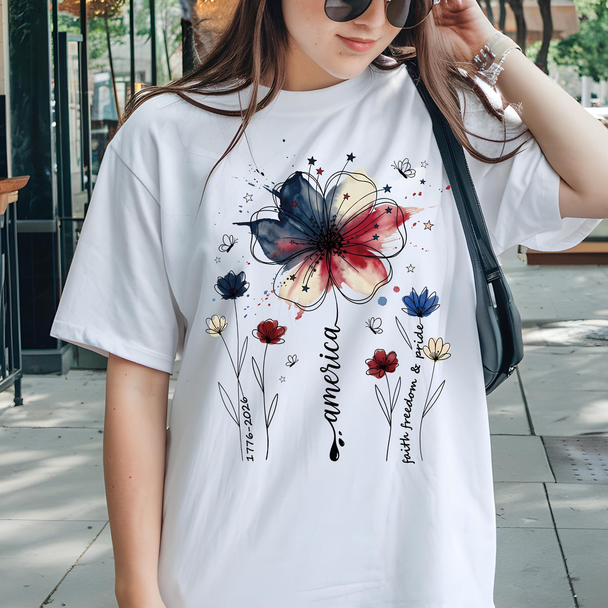 Usa 250th Anniversary Floral Shirt 1776 2026 Comfort Colors Patriotic Wildflower Tee America 250 Years Freedom 4th Of July Tee Women Boho 1782275414870.jpg