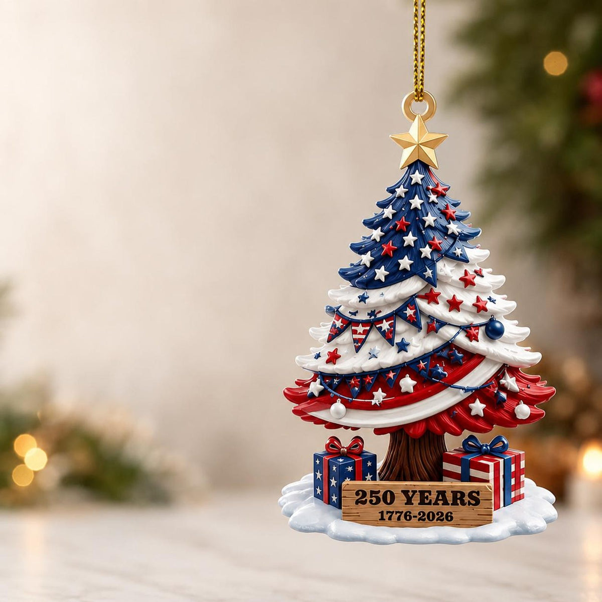 250th Anniversary Ornament 1776 2026 American Flag Christmas Tree Decor Patriotic Holiday Gift Us History Keepsake 250 Years Of America 1782355893977.jpg