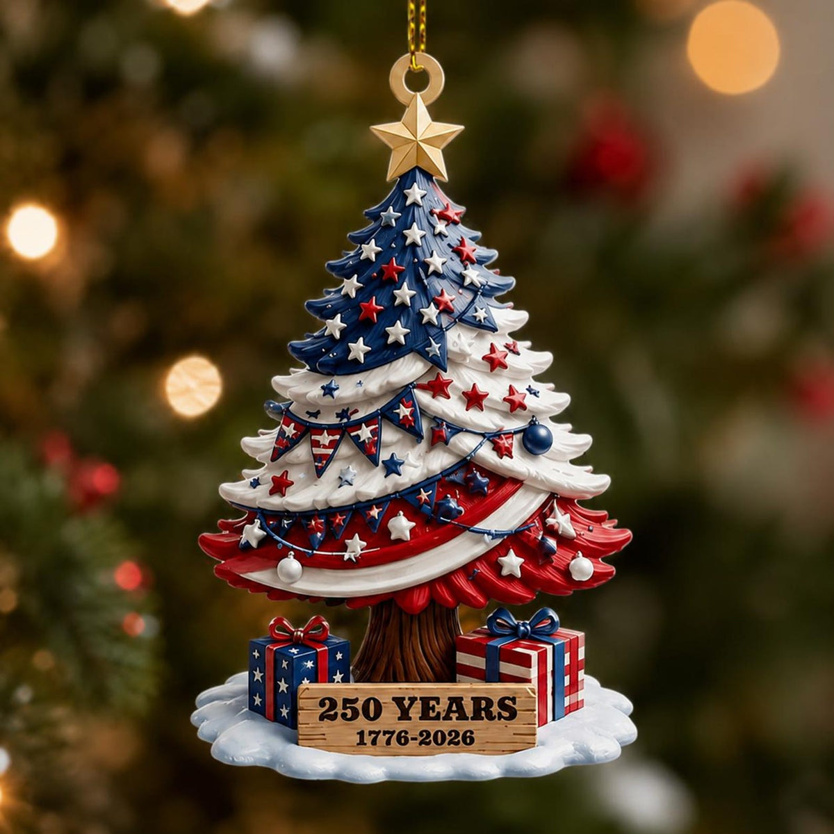 250th Anniversary Ornament 1776 2026 American Flag Christmas Tree Decor Patriotic Holiday Gift Us History Keepsake 250 Years Of America 1782355894066.jpg