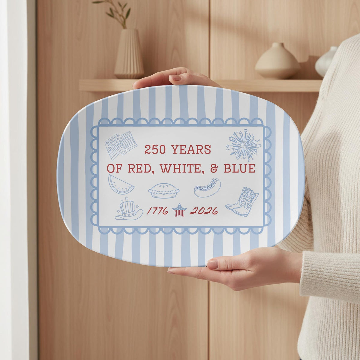 America 250th Anniversary Platter 4th Of July Plate Gift Patriotic Decor Usa 250 Hostess Gift For Fourth Of July Party Kitchen Decor 1782356064211.jpg
