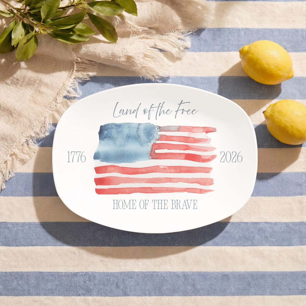America 250th Anniversary Gift Platter Patriotic Serving Plate 4th Of July Decor Usa 250 Kitchen Decor Land Of The Free Home Of The Brave 1782356147068.jpg