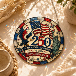 Usa 250th Anniversary Stained Glass Suncatcher Patriotic Eagle Flag Window Hanging 1782463441519.jpg