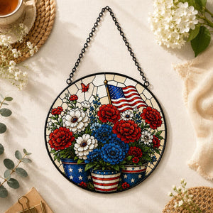 Patriotic Floral Stained Glass Suncatcher American Flag Window Hanging Usa 250th Anniversary Decor 1782463513217.jpg
