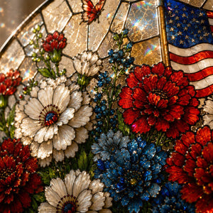 Patriotic Floral Stained Glass Suncatcher American Flag Window Hanging Usa 250th Anniversary Decor 1782463513219.jpg