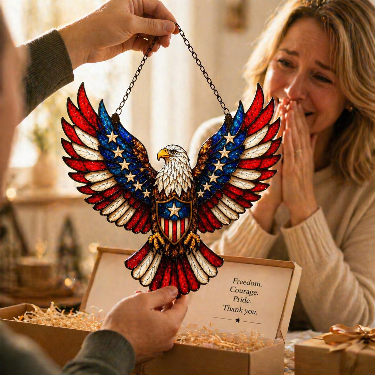 Acrylic Eagle Suncatcher Patriotic American Flag Window Decor Independence Day Hanging Ornament 1782463639112.jpg