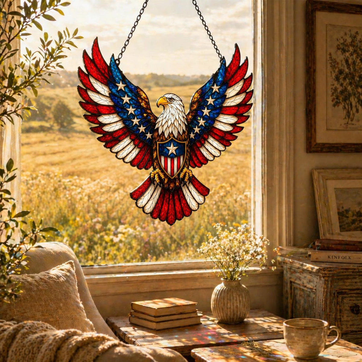 Acrylic Eagle Suncatcher Patriotic American Flag Window Decor Independence Day Hanging Ornament 1782463639184.jpg
