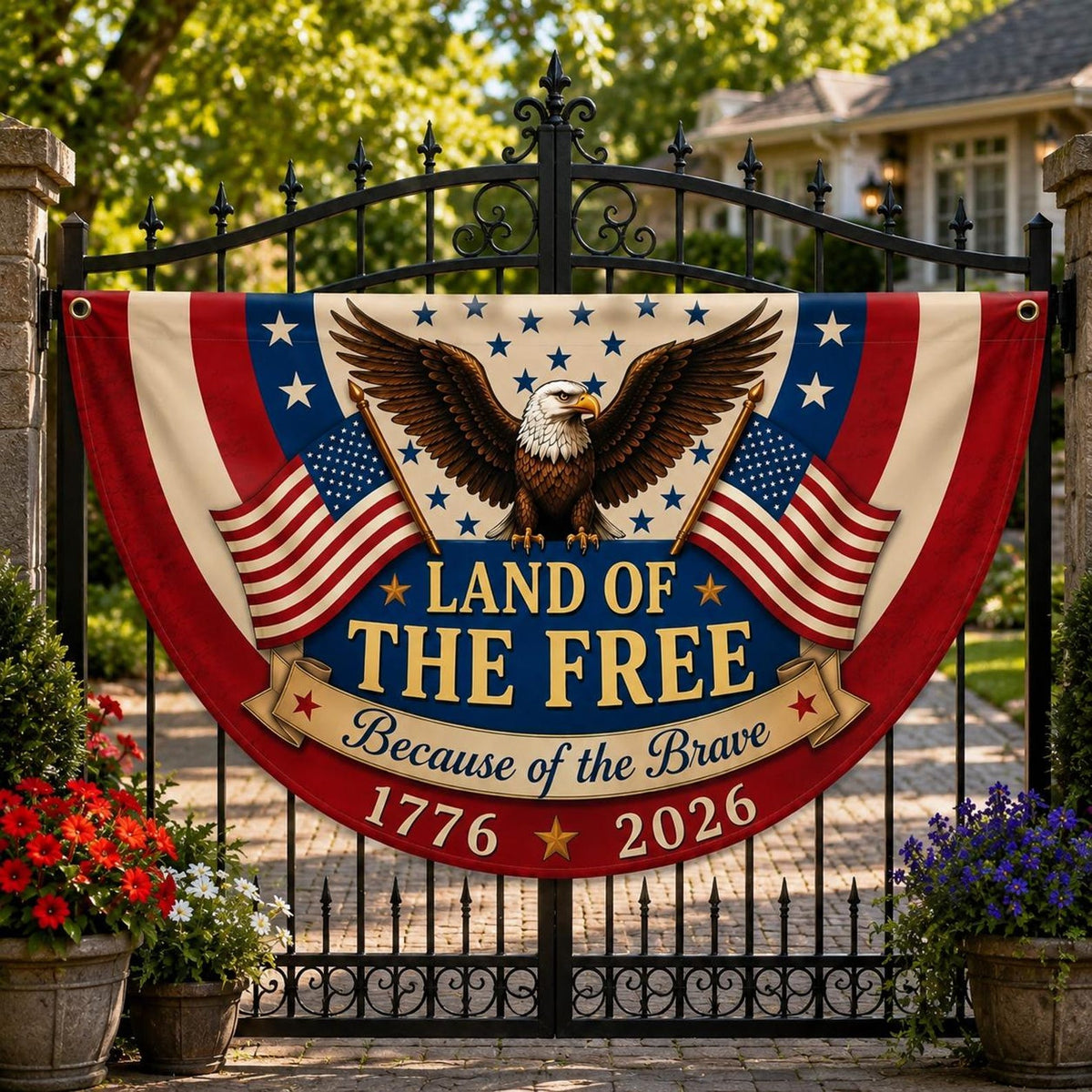 America 250th Anniversary Banner Semiquincentennial 1776 2026 Patriotic Eagle Fan Flag 250 Years Usa July 4th Independence Day 1782464523907.jpg