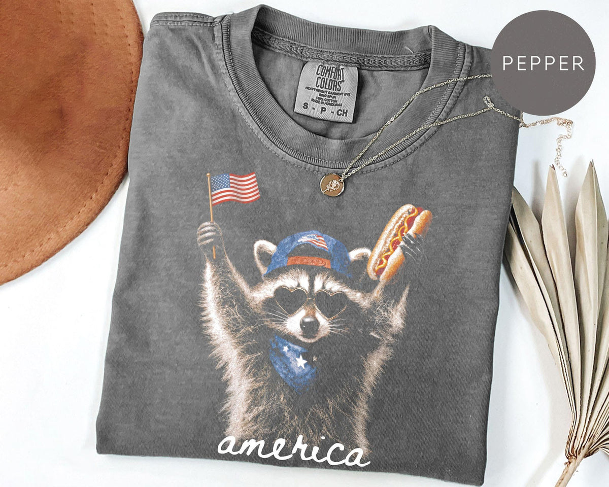 Comfort Colors Feral Raccoon Shirt Patriotic Usa Tee Funny Independence Day Apparel 1782466593487.jpg