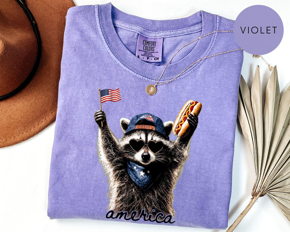 Comfort Colors Feral Raccoon Shirt Patriotic Usa Tee Funny Independence Day Apparel 1782466593508.jpg