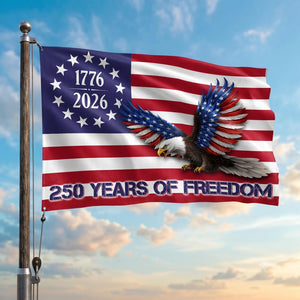 250 Years Of Freedom Flag 1776 2026 Eagle Betsy Ross Grommet Flag 4th July 250th Anniversary Gift Usa Flag United States Patriotic Flag 1782528467916.jpg