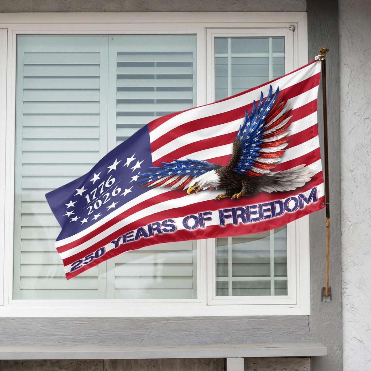 250 Years Of Freedom Flag 1776 2026 Eagle Betsy Ross Grommet Flag 4th July 250th Anniversary Gift Usa Flag United States Patriotic Flag 1782528468024.jpg