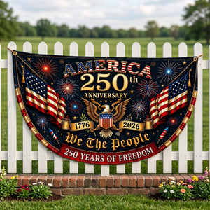 America 1776 2026 Semicircle Fence Flag Usa 250th Anniversary Patriotic Bunting Banner Freedom Porch Decor 4th Of July Gift Veteran Gift 1782531010338.jpg