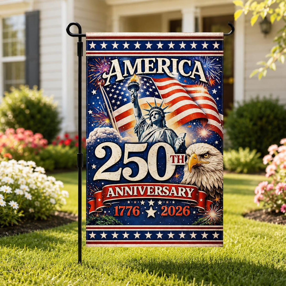 250th Anniversary American Garden Flag 1776 2026 Patriotic Usa Flag Double Sided July 4th Memorial Day Outdoor Decor Banner 1782531164848.jpg