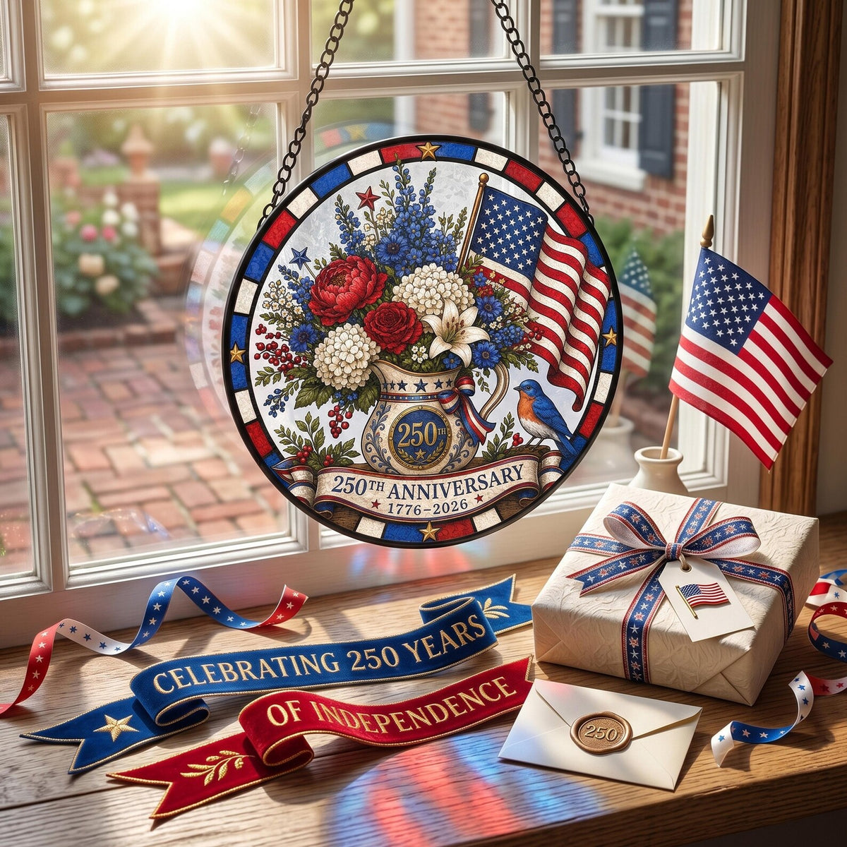 Usa 250th Anniversary Suncatcher Independence Day Stained Glass American Flag Floral Window Hanging 4th Of July Decor Patriotic Gift 1782531631421.jpg