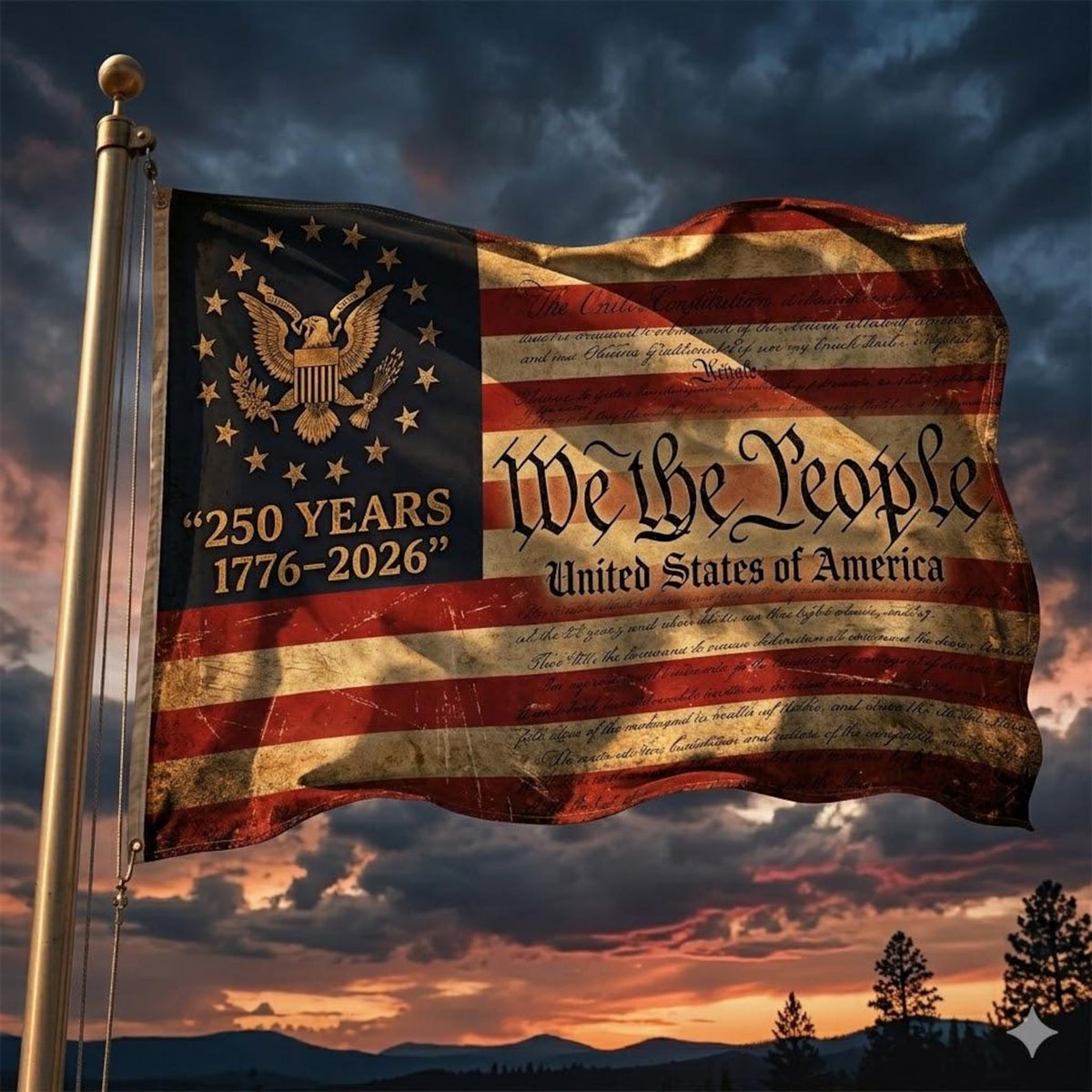 We The People 250th Anniversary Flag 250 Years Of Freedom Flag Fourth Of July Gift Celebration 1776 2026 Usa Independence Day Decor 1782531960787.jpg