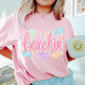 Comfort Colors Beachin Shirt   Beach Vibes Shirt   Boho Summer Tee   Beach Coastal Trending Stripes Cute Summer Graphic T Shirt 1782876077423.jpg