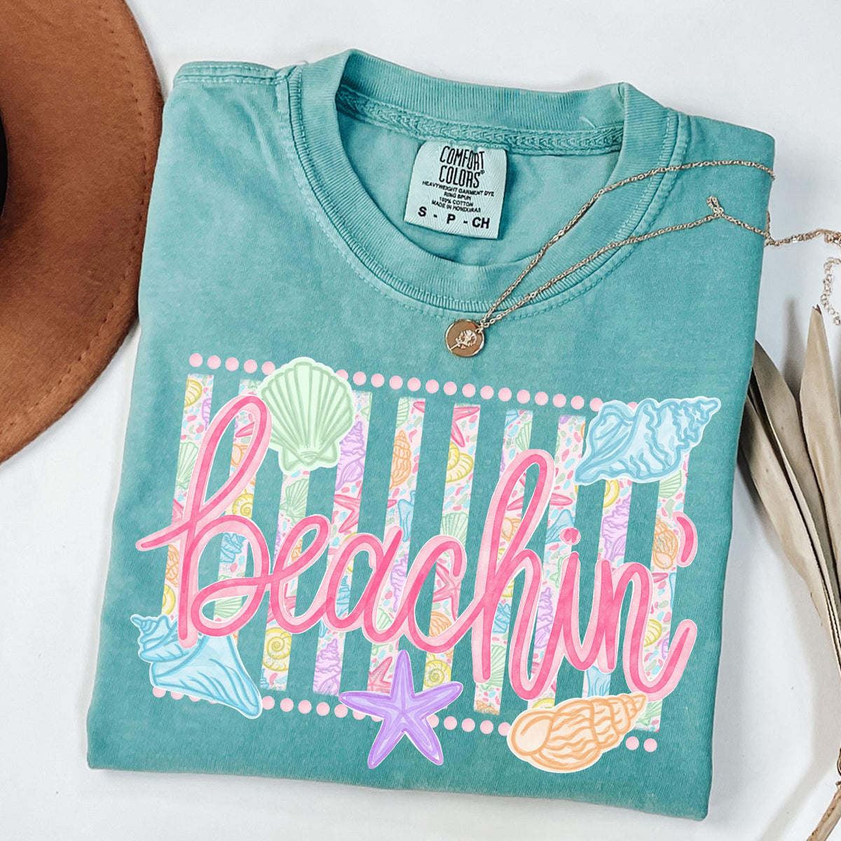Comfort Colors Beachin Shirt   Beach Vibes Shirt   Boho Summer Tee   Beach Coastal Trending Stripes Cute Summer Graphic T Shirt 1782876078273.jpg