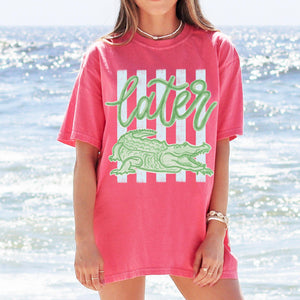 Comfort Colors Later Gator Shirt   See You Later Alligator Tshirt   Trendy Vacation T Shirt   Crocodile Graphic Funny Quote Beach Summer Tee 1782877668989.jpg