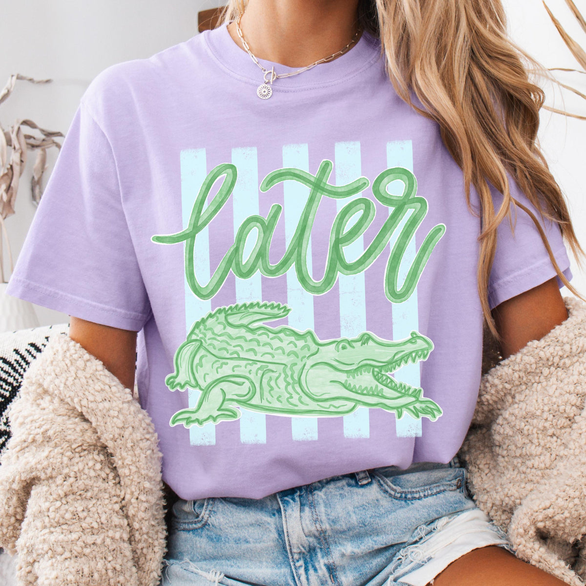 Comfort Colors Later Gator Shirt   See You Later Alligator Tshirt   Trendy Vacation T Shirt   Crocodile Graphic Funny Quote Beach Summer Tee 1782877669876.jpg