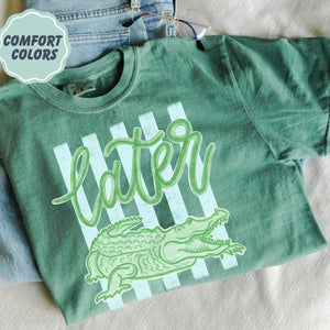 Comfort Colors Later Gator Shirt   See You Later Alligator Tshirt   Trendy Vacation T Shirt   Crocodile Graphic Funny Quote Beach Summer Tee 1782877670242.jpg