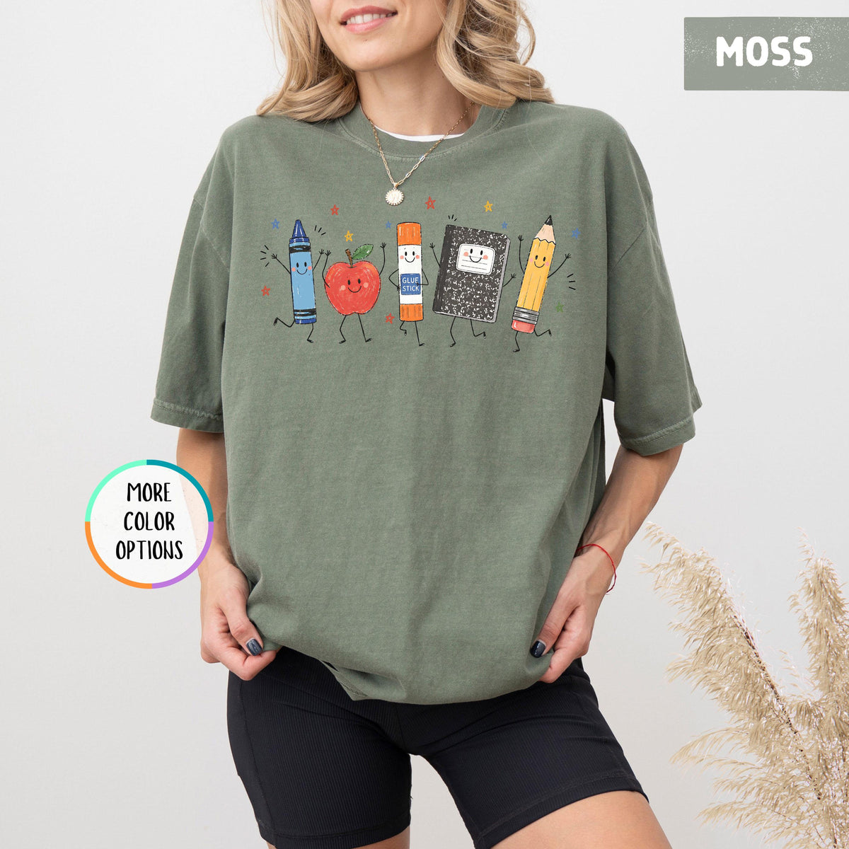 Comfort Colors Funny Teacher Life Shirt Back To School Gift Preschool Teacher School Supplies T Shirt Crayon Apple Pencil Notebook Shirt 1782878515131.jpg