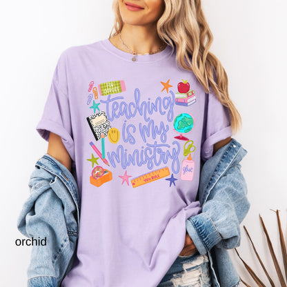 Comfort Colors Teaching Is My Ministry T Shirt Teacher Graduation Shirt Christian Teacher Gift Teacher School Teereligious Teacher Gift 1782879174057.jpg