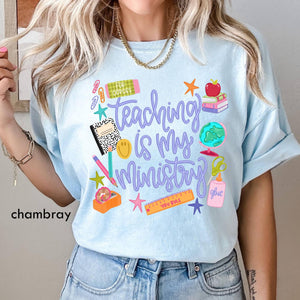 Comfort Colors Teaching Is My Ministry T Shirt Teacher Graduation Shirt Christian Teacher Gift Teacher School Teereligious Teacher Gift 1782879174455.jpg
