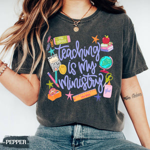 Comfort Colors Teaching Is My Ministry T Shirt Teacher Graduation Shirt Christian Teacher Gift Teacher School Teereligious Teacher Gift 1782879174600.jpg