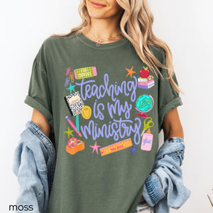 Comfort Colors Teaching Is My Ministry T Shirt Teacher Graduation Shirt Christian Teacher Gift Teacher School Teereligious Teacher Gift 1782879175166.jpg