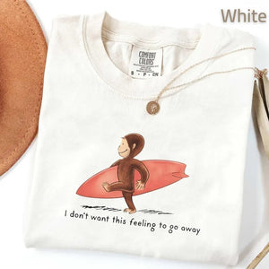 Comfort Colors Curious Surfer Monkey Shirt Nostalgic Summer Beach Graphic Tee I Dont Want This Feeling To Go Away Vacation Tee 1782880003859.jpg