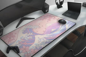 Kawaii Cherry Blossom Great Wave Leather Desk Mat Cute Pastel Pink  Blue Sakura Desk Mat Large Anime Mat For Gaming And Office 1782893354542.jpg