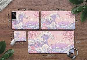 Kawaii Cherry Blossom Great Wave Leather Desk Mat Cute Pastel Pink  Blue Sakura Desk Mat Large Anime Mat For Gaming And Office 1782893354561.jpg