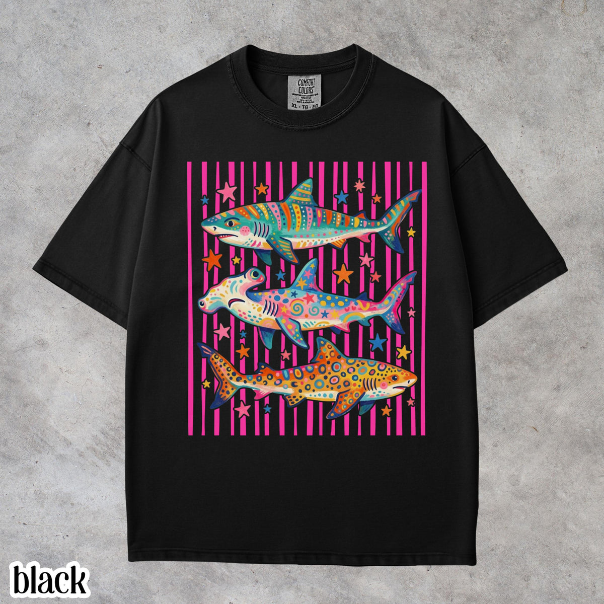 Comfort Colors Shark Shirt Aesthetic Tropical Ocean Graphic Tee Bright Marine Life Coastal Tshirt Summer Beach Shark Week Lover T Shirt 1782959806580.jpg