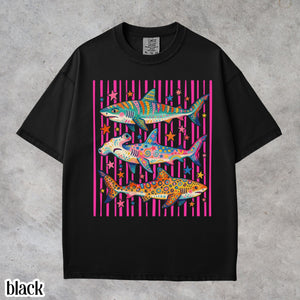 Comfort Colors Shark Shirt Aesthetic Tropical Ocean Graphic Tee Bright Marine Life Coastal Tshirt Summer Beach Shark Week Lover T Shirt 1782959806580.jpg