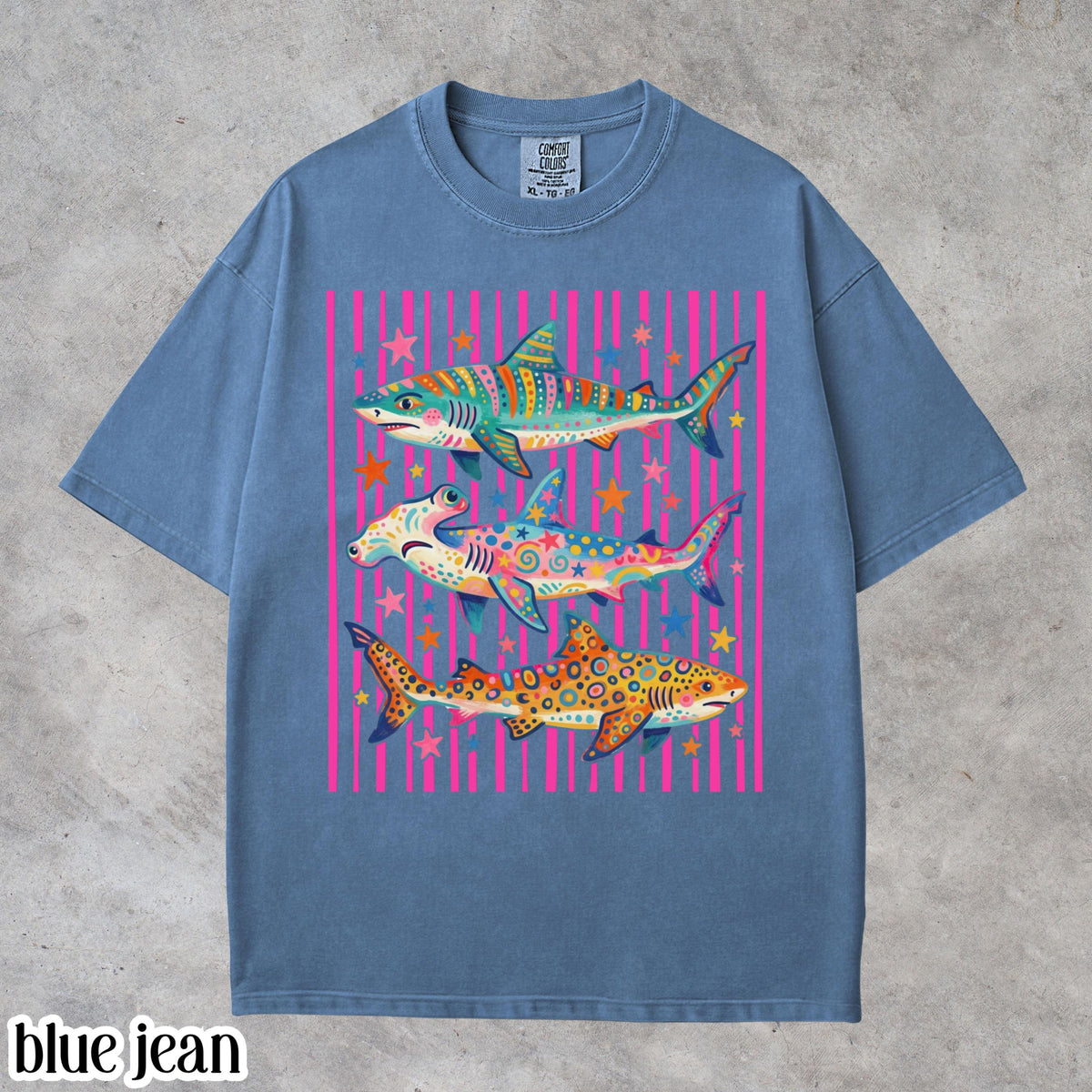 Comfort Colors Shark Shirt Aesthetic Tropical Ocean Graphic Tee Bright Marine Life Coastal Tshirt Summer Beach Shark Week Lover T Shirt 1782959806645.jpg