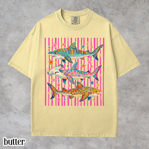 Comfort Colors Shark Shirt Aesthetic Tropical Ocean Graphic Tee Bright Marine Life Coastal Tshirt Summer Beach Shark Week Lover T Shirt 1782959806666.jpg