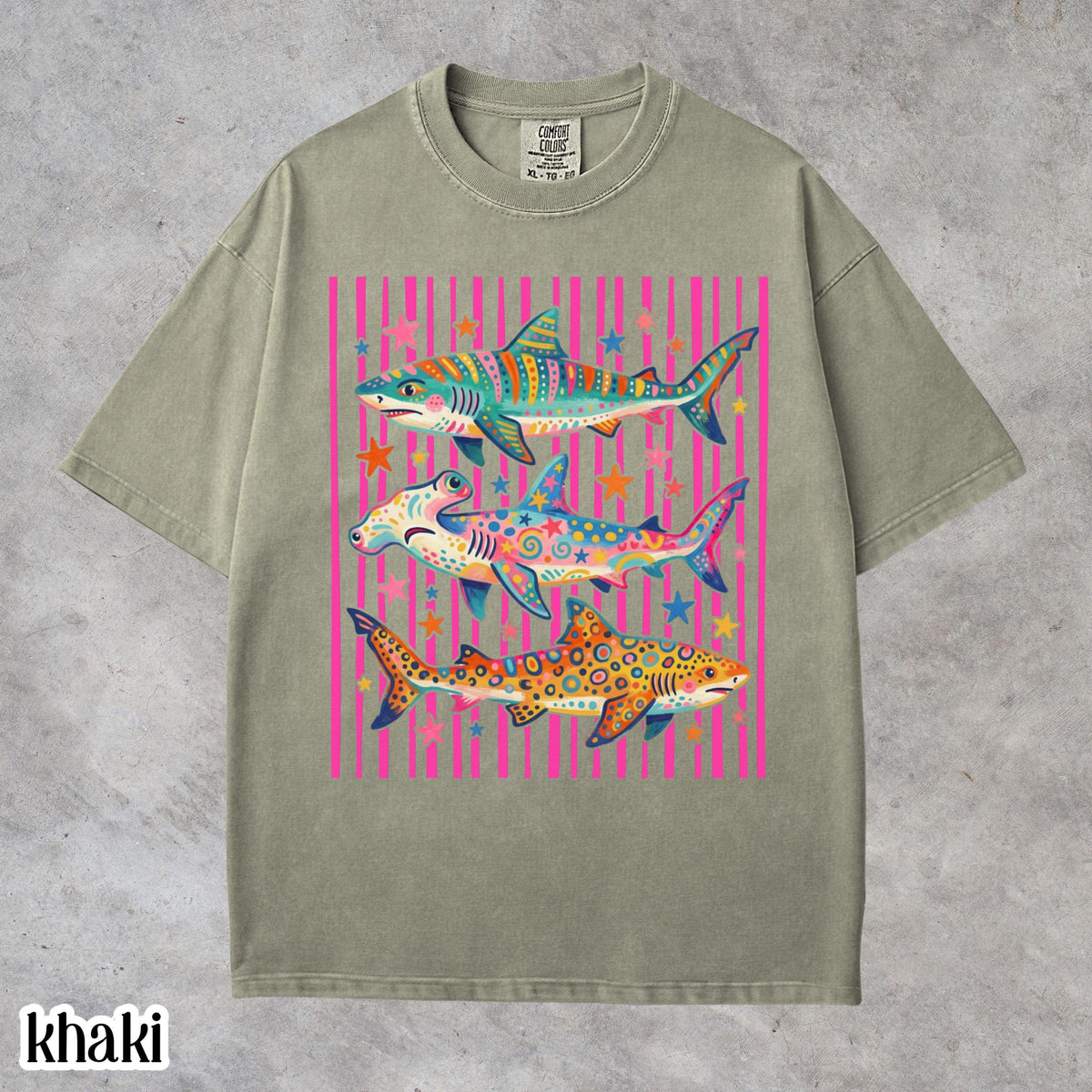 Comfort Colors Shark Shirt Aesthetic Tropical Ocean Graphic Tee Bright Marine Life Coastal Tshirt Summer Beach Shark Week Lover T Shirt 1782959806699.jpg