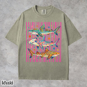 Comfort Colors Shark Shirt Aesthetic Tropical Ocean Graphic Tee Bright Marine Life Coastal Tshirt Summer Beach Shark Week Lover T Shirt 1782959806699.jpg