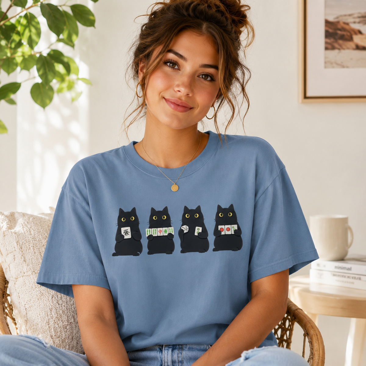 Mahjong Black Cat Shirt Funny Board Game Tshirt Game Night Gift For Her Women Mah Jongg Gift Comfort Colors Mahj Club Tee 1782981929598.png