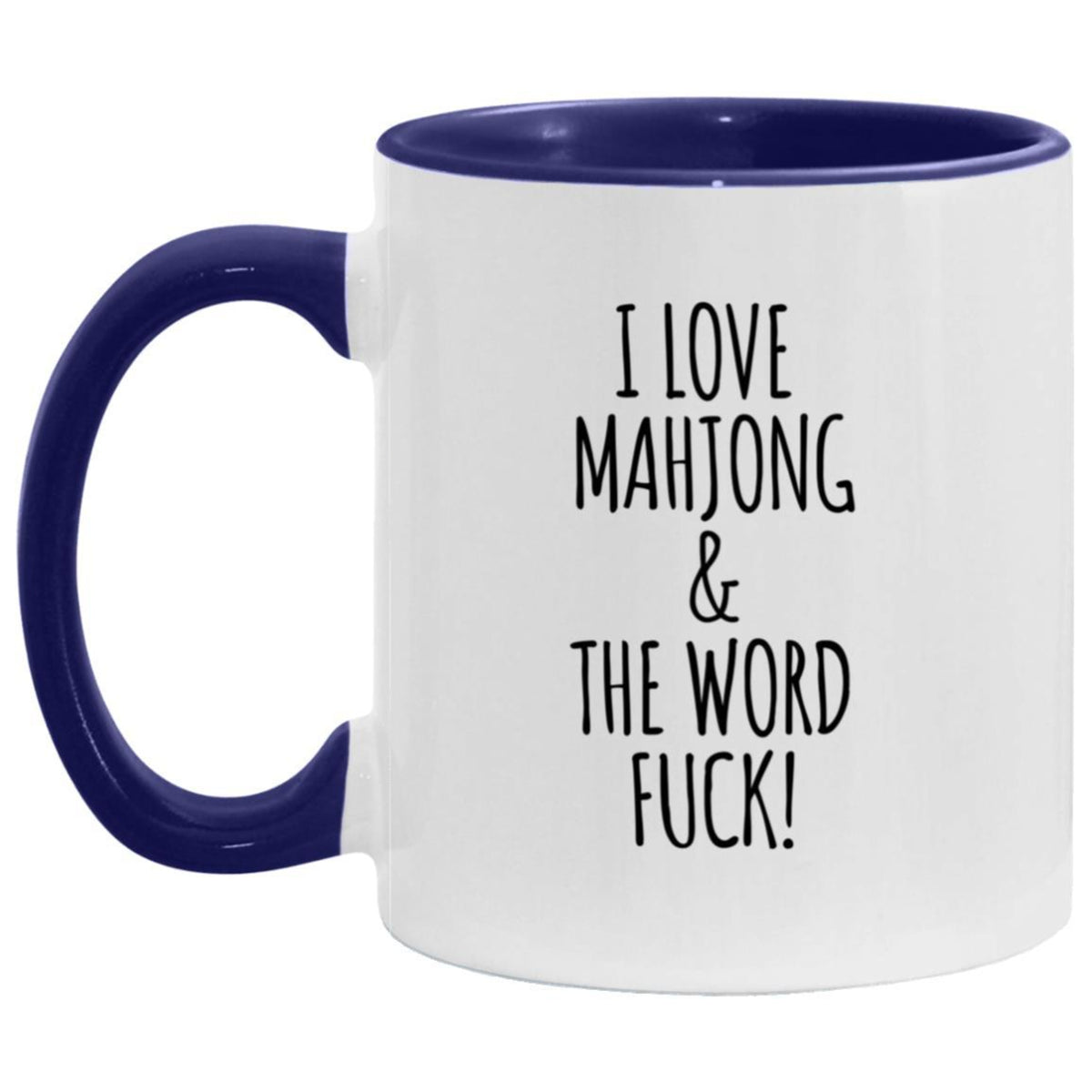 Funny Mahjong Mug I Love Mahjong  The Word F Cup Mahjong Coffee Mug With Optional Matching Coaster 1783048419206.jpg