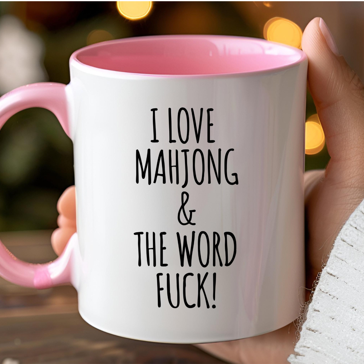 Funny Mahjong Mug I Love Mahjong  The Word F Cup Mahjong Coffee Mug With Optional Matching Coaster 1783048419612.png