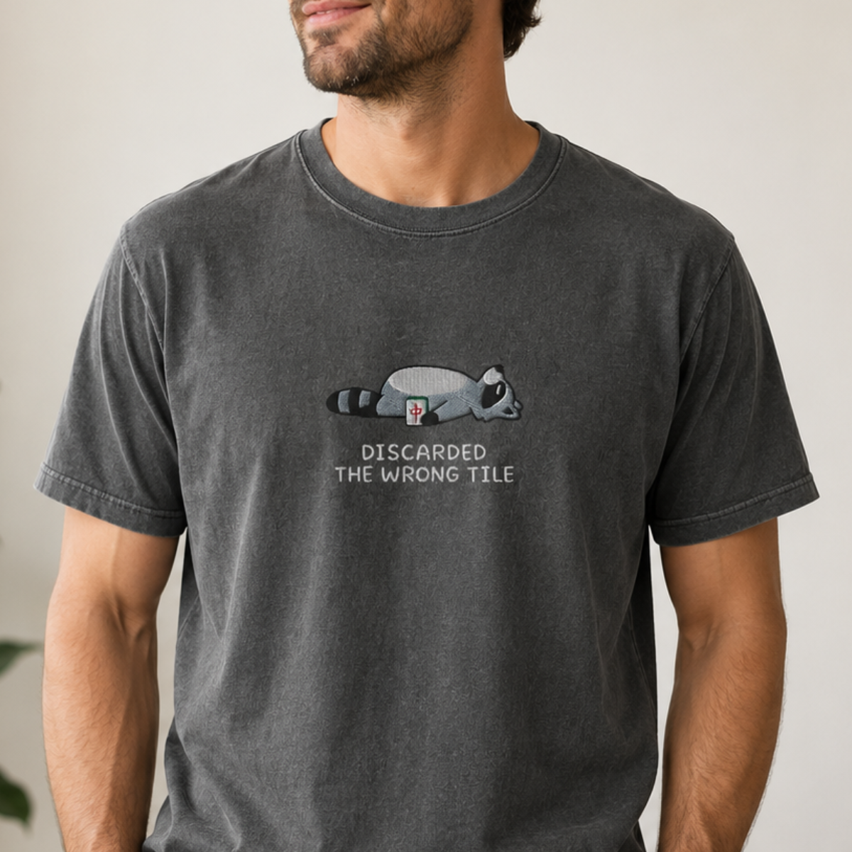 Embroidered Funny Mahjong Raccoon Shirt   Mahjong Gift Mah Jong Shirt American Mahjong Mahjong Lover Gift Mahjong Player Tee Mahjongg 1783050283867.png