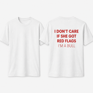 Funny Red Flags Bull T Shirt For Men Black Graphic Tee With Red Back Print Sarcastic Streetwear Shirt Casual Party Outfit 1783140592884.png