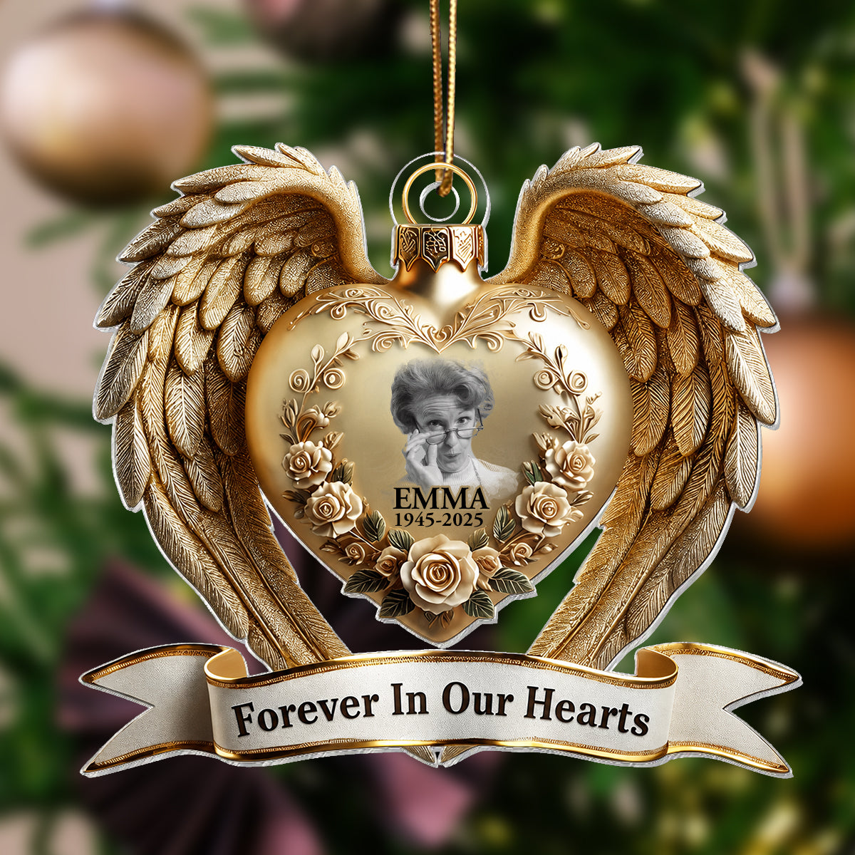 Forever In Our Hearts Angel Wings Memorial Keepsake - Real 3D Raised Ornament 1789bf72-f1eb-4f55-87c5-1763be7142a2-Banner-1-1-.jpg