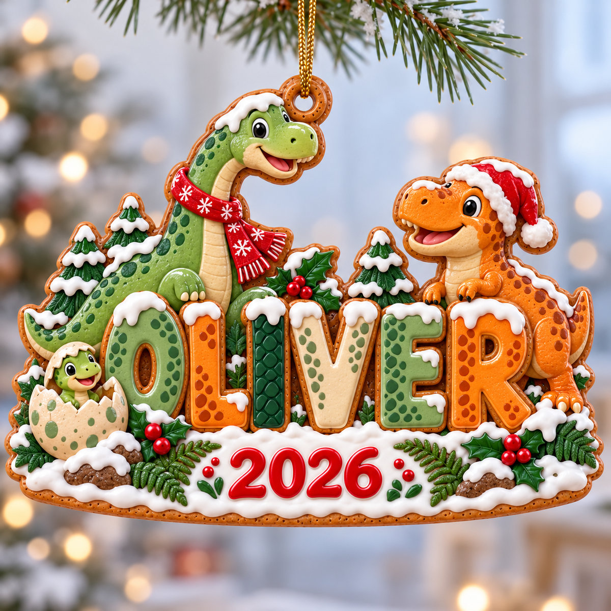 Personalized Dinosaur Christmas Ornament 2026 – Custom Name with Cute Dinosaurs, Holiday Keepsake Gift for Kids and Dinosaur Lovers 17d7bbf9-18d1-4ae4-bbd6-a6c78df101d6-Oliver-s-Dinosaur-Adventure-Ornament.png
